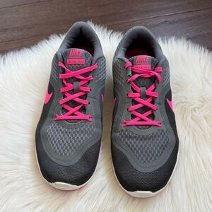 Nike Flex Trainer 6 Gray Pink TR6 Running Shoes 8.5